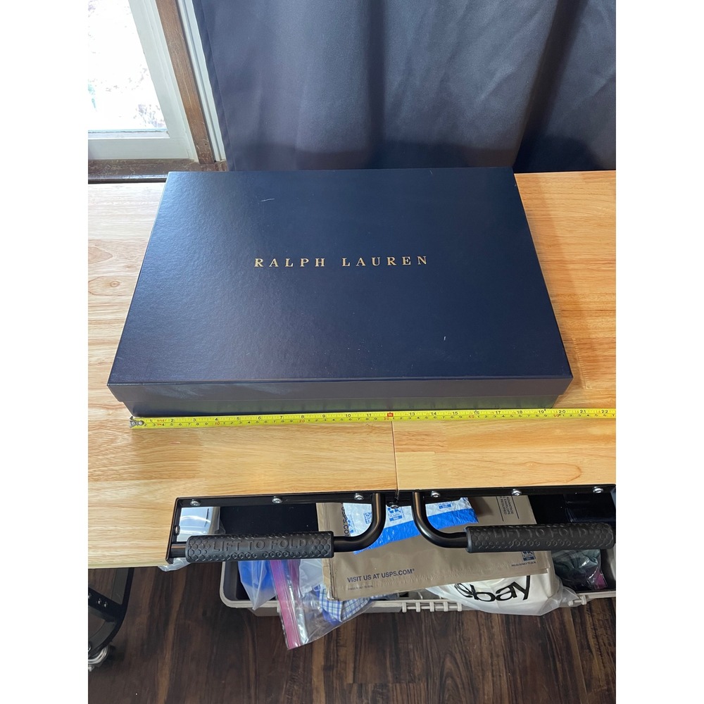 Ralph Lauren Navy Blue Gold Logo Large Gift Box 19x13.5x4.25